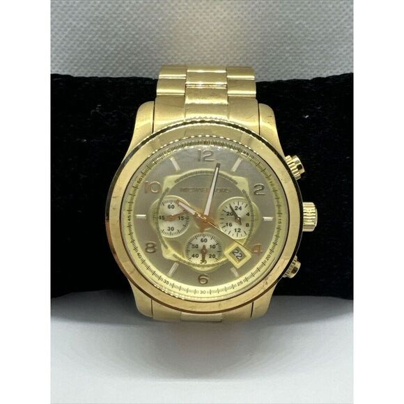 Michael Kors Runway MK8077 Men's Gold Stainless Steel Analog Dial